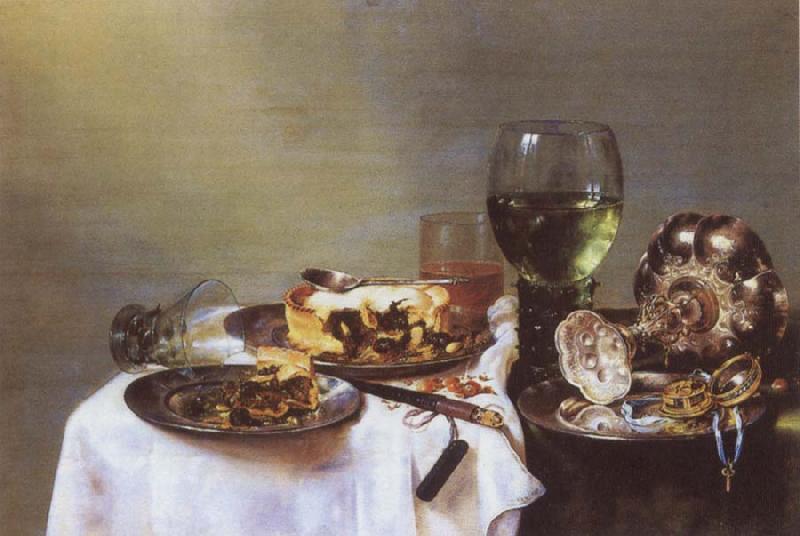 Willem Claesz Heda Breakfast Talbe with Blackberry Pie oil painting picture